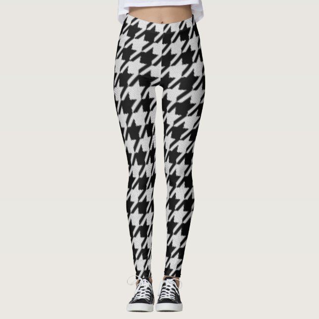 Hahnentrittmuster Weave Muster Leggings (Vorderseite)