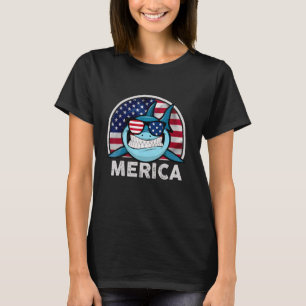 Hai 4. Juli 4. American Flag Independence D T-Shirt