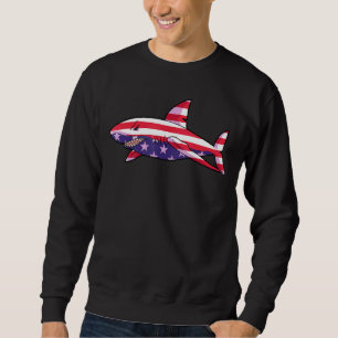 Hai 4. Juli Jungen Kleinkind Kinder amerikanische Sweatshirt
