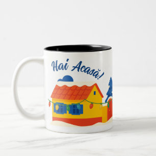 Hai Acasă Ferienhaus Rumänisches Haus Zweifarbige Tasse