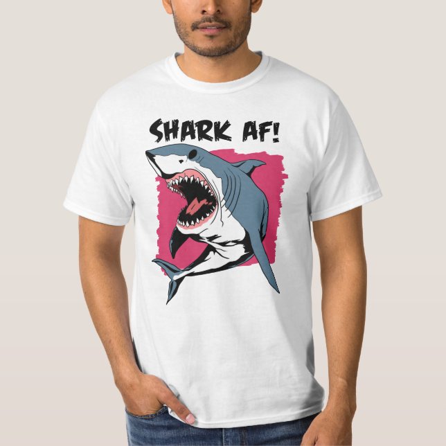 Hai AF! | Shark liebt Grafikdesign | Hai T-Shirt (Vorderseite)