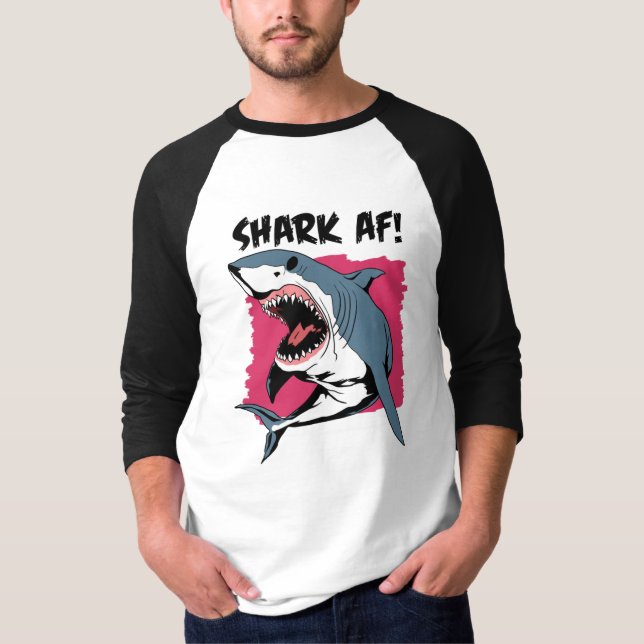Hai AF! | Shark liebt Grafikdesign | Hai T-Shirt (Vorderseite)