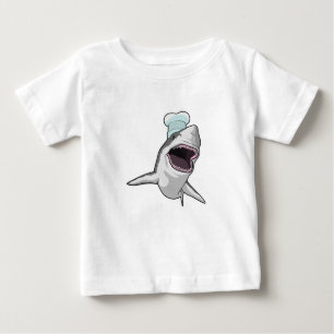 Hai als Koch mit Koch Hut Baby T-shirt