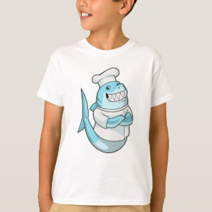 Hai als Koch mit Kochen Schürze T-Shirt