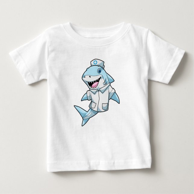 Hai als Krankenschwester mit Kittel Baby T-shirt (Vorderseite)
