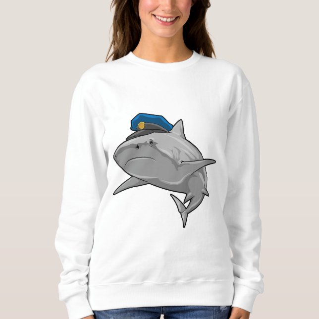 Hai als Polizeibeamte Sweatshirt (Vorderseite)