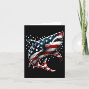 Hai Amerikanische Flagge USA 4. Juli Funny Boys Gi Karte