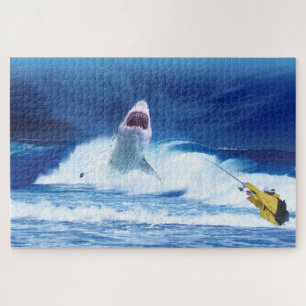 Hai-Angeln-Nautik-Ozean-Puzzle Puzzle