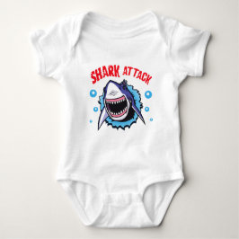 Hai-Angriffskörper Haifisch Bite-Baby-Shirt Baby Strampler