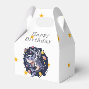 Hai Astronaut Space Geburtstagsparty - Gefälligkei Geschenkschachtel