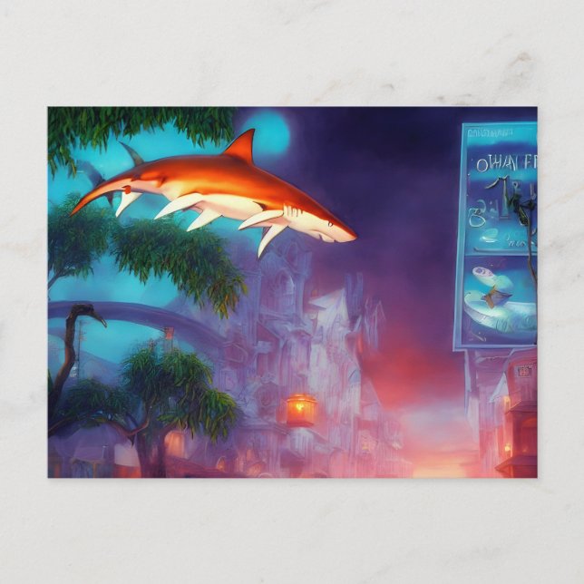 Hai auf der Sky Postcard Postkarte (Vorderseite)