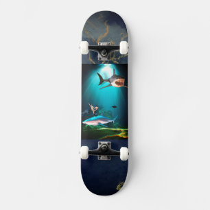 Hai auf Skateboard