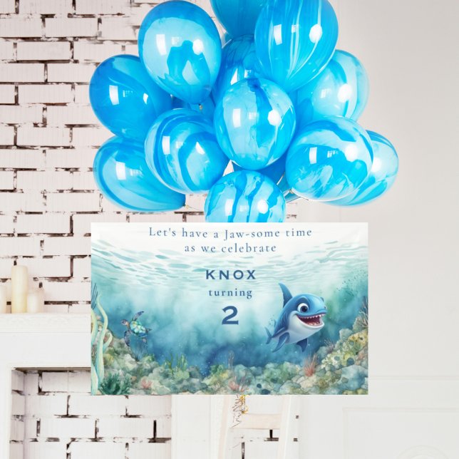 Hai-Backen Geburtstagsparty Begrüßungszeichen Banner (Von Creator hochgeladen)