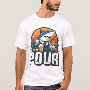 Hai-Barmann-Geboren-um-zu-ausschänken-Shirt T-Shirt