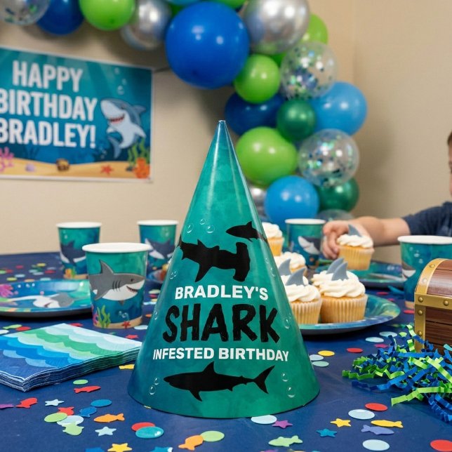 Hai befallen jedes Alter Geburtstag Partyhütchen (Von Creator hochgeladen)