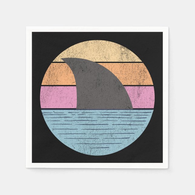 Hai bei Sonnenuntergang Serviette (Vorderseite)