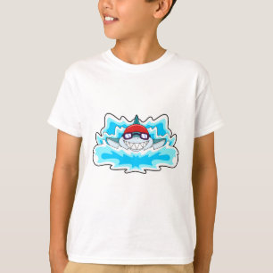 Hai beim Baden mit Schwimmbrille T-Shirt