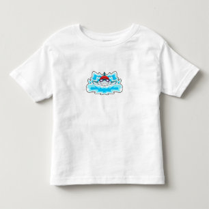 Hai beim Schwimmen mit Schwimmbrille Kleinkind T-shirt