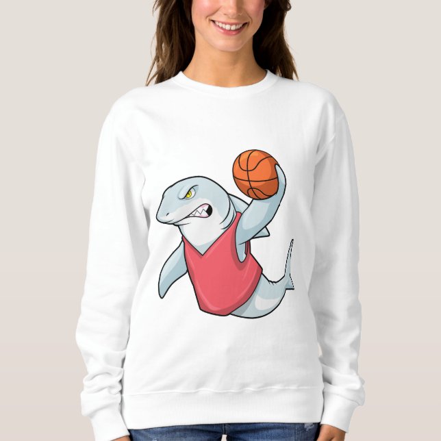 Hai beim Sport mit Basketball Sweatshirt (Vorderseite)