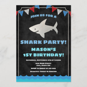Hai Birthday Einladung Baby Shark