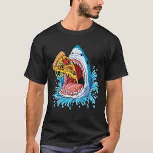 Hai essen Pizza Kinder Jungen Lebensmittel Liebe J T-Shirt