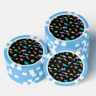 Hai farbenfroher Schatten auf der Dunklen Galaxie Pokerchips