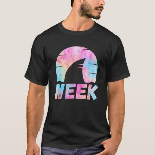 Hai Fin Gefärbte Krawatte Woche 2024 Lover Ocean W T-Shirt