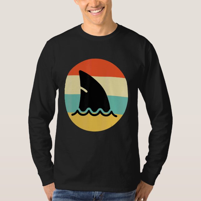 Hai Fin Retro Style Shark T-Shirt (Vorderseite)