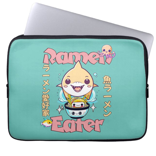 Hai Fisch Ramen Eater - asiatische Lebensmittel Li Laptopschutzhülle (Vorderseite)