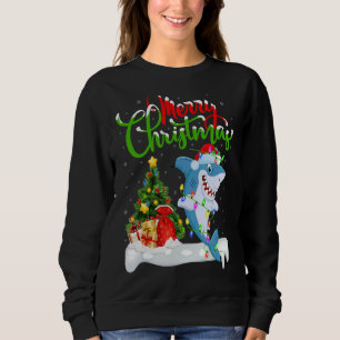 Hai Fisch Weihnachten Dekorationen Weihnachten Wei Sweatshirt