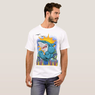 Hai Flechten Muskeln Sea Life und Sunshine Unisex T-Shirt