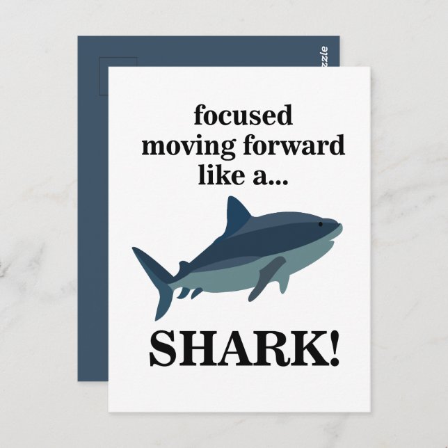 Hai fokussiert sich wie ein Hai nach vorn bewegen Postkarte (Vorne/Hinten)