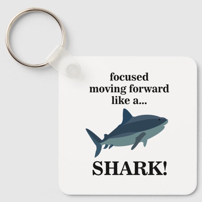 Hai fokussiert sich wie ein Hai nach vorn bewegen Schlüsselanhänger (Vorderseite)