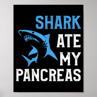Hai Fress Pancreas Funny T1d Diabetiker Typ 1 Poster