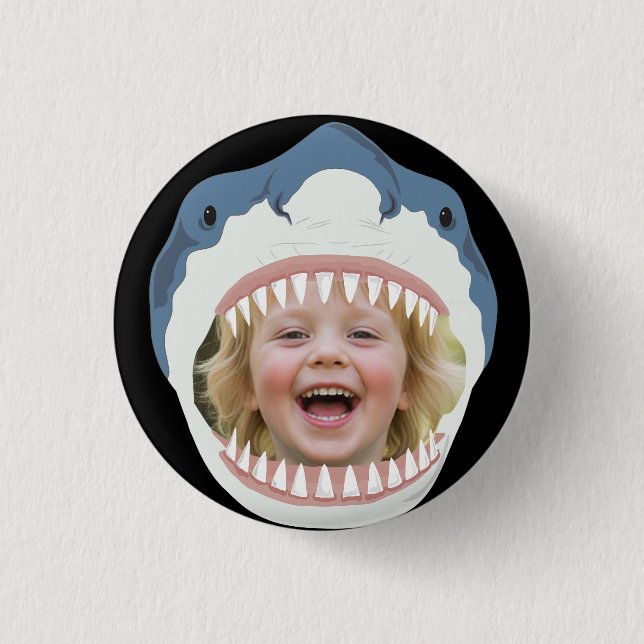 Hai-Futter Dein Foto von Haien gefressen Button (Vorderseite)