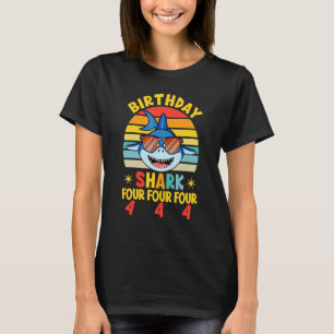 Hai Geburtstag 4 Jahre alt 4. Geburtstag Boy Match T-Shirt