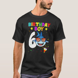 Hai Geburtstag 6 Jahre alt 6. Geburtstag Boy Match T-Shirt