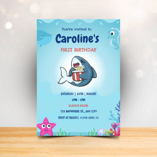 Hai Geburtstagsparty Einladungen für Kinder