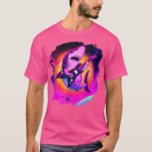 Hai Gitarre spielen im Weltraum Weltraumhaie T-Shirt