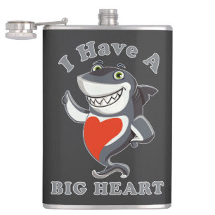 Hai Ich habe ein großes Herz Valentinstag Liebe T- Flachmann