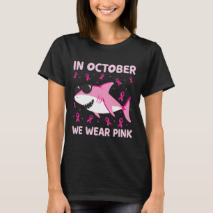 Hai im Oktober wir tragen rosa Brustkrebs Kinder B T-Shirt