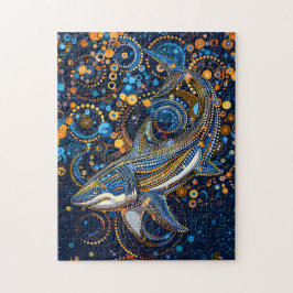 Hai im Stil der Aborigine Dot Art Puzzle