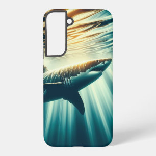 Hai im tiefblauen Meer & Sonnenlicht Samsung Galaxy Hülle