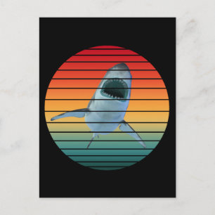 Hai im Vintage-Stil Postkarte