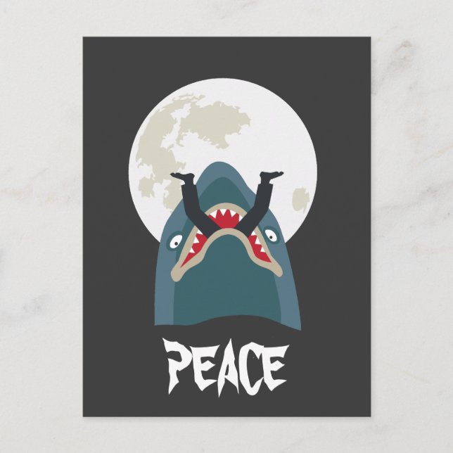 Hai in der Mondnacht Postkarte (Vorderseite)