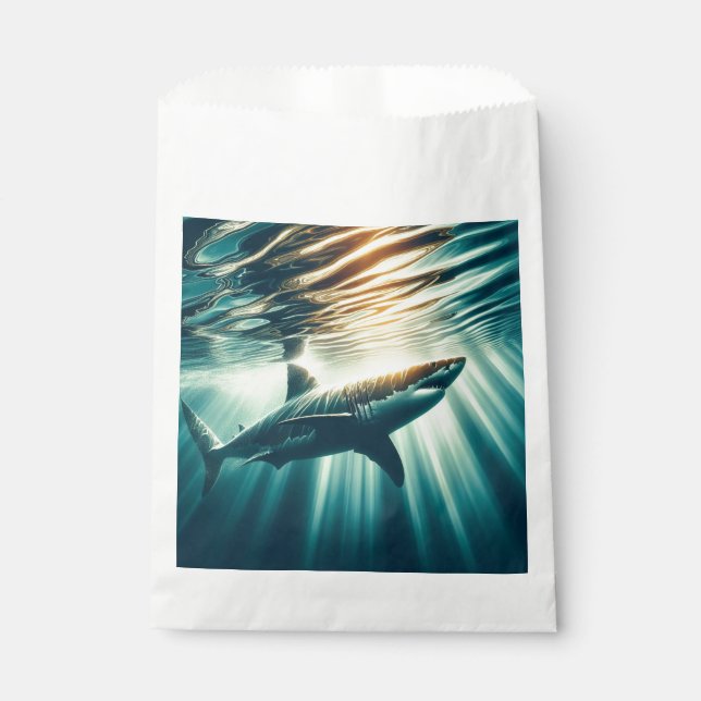 Hai in der Tiefsee und Sonnenlicht Geschenktütchen (Vorderseite)