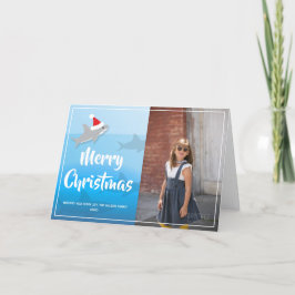 Hai in der Weihnachtsmannmütze Weihnachten geklapp