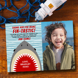 Hai in jedem Alter Geburtstag Foto Dankeskarte