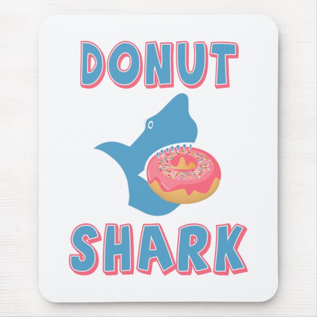 Hai isst einen Donut Mousepad (Vorne)