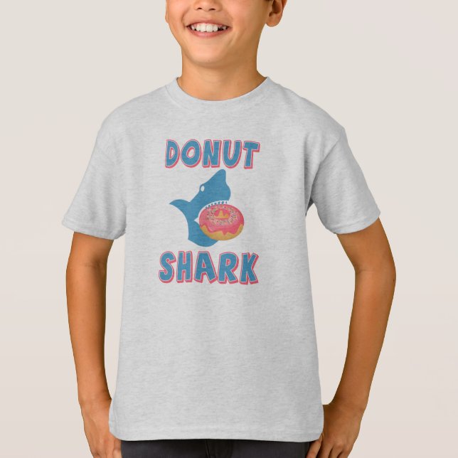 Hai isst einen Donut T-Shirt (Vorderseite)
